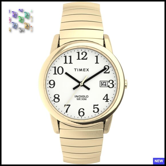 Gold-Tone Analog Wrist Watch Classic Minimalist Retro Style Quartz Movement